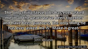 Englisches Zitat von John Lasseter als Bild