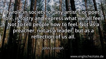 Englisches Zitat von John Lennon als Bild
