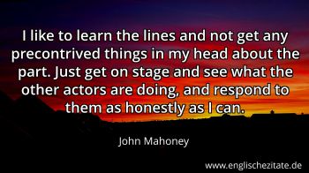 Englisches Zitat von John Mahoney als Bild