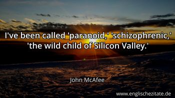 Englisches Zitat von John McAfee als Bild