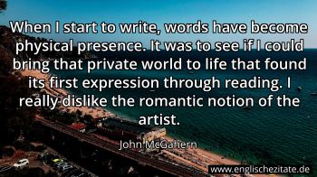 Englisches Zitat von John McGahern als Bild