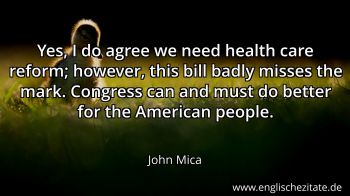 Englisches Zitat von John Mica als Bild