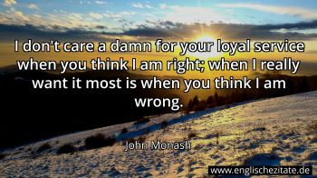 Englisches Zitat von John Monash als Bild