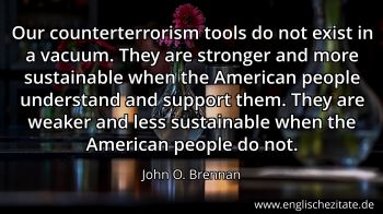Englisches Zitat von John O. Brennan als Bild