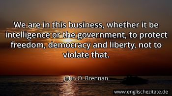 Englisches Zitat von John O. Brennan als Bild