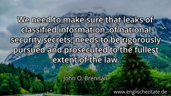 Englisches Zitat von John O. Brennan als Bild