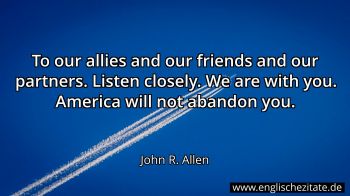 Englisches Zitat von John R. Allen als Bild