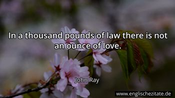 Englisches Zitat von John Ray als Bild