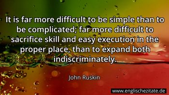 Englisches Zitat von John Ruskin als Bild