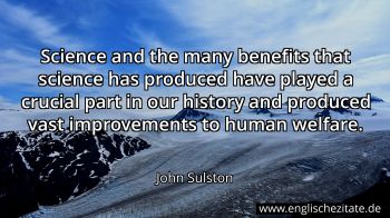 Englisches Zitat von John Sulston als Bild