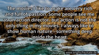 Englisches Zitat von John Woo als Bild
