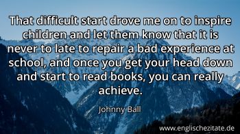 Englisches Zitat von Johnny Ball als Bild