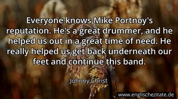 Englisches Zitat von Johnny Christ als Bild