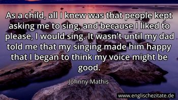 Englisches Zitat von Johnny Mathis als Bild