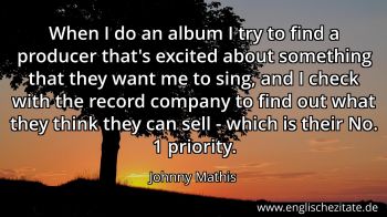 Englisches Zitat von Johnny Mathis als Bild
