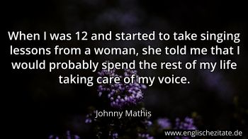 Englisches Zitat von Johnny Mathis als Bild