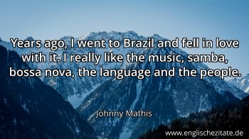 Englisches Zitat von Johnny Mathis als Bild