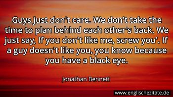 Englisches Zitat von Jonathan Bennett als Bild