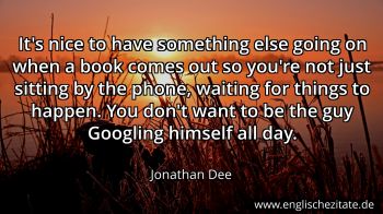 Englisches Zitat von Jonathan Dee als Bild