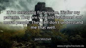 Englisches Zitat von Joni Mitchell als Bild
