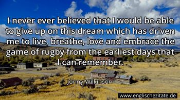 Englisches Zitat von Jonny Wilkinson als Bild