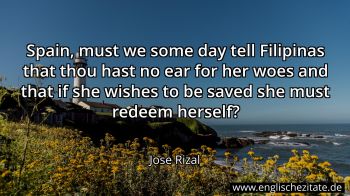 Englisches Zitat von Jose Rizal als Bild
