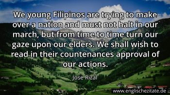 Englisches Zitat von Jose Rizal als Bild