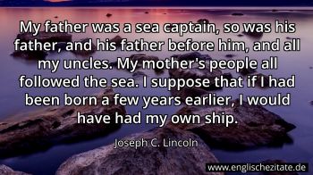 Englisches Zitat von Joseph C. Lincoln als Bild