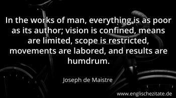 Englisches Zitat von Joseph de Maistre als Bild