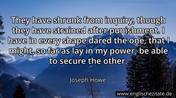 Englisches Zitat von Joseph Howe als Bild