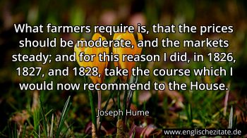 Englisches Zitat von Joseph Hume als Bild