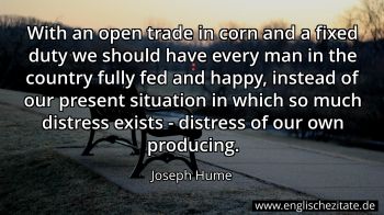 Englisches Zitat von Joseph Hume als Bild