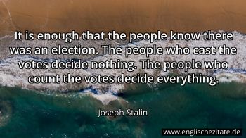 Englisches Zitat von Joseph Stalin als Bild