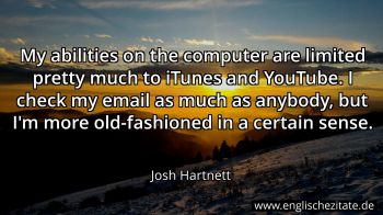 Englisches Zitat von Josh Hartnett als Bild