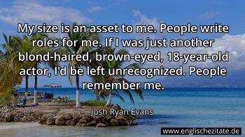 Englisches Zitat von Josh Ryan Evans als Bild