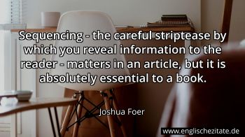 Englisches Zitat von Joshua Foer als Bild