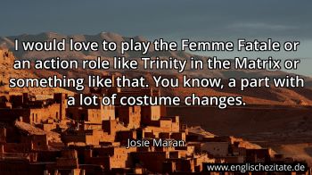 Englisches Zitat von Josie Maran als Bild