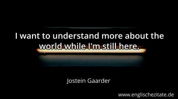 Englisches Zitat von Jostein Gaarder als Bild