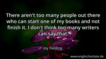 Englisches Zitat von Joy Fielding als Bild