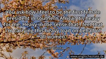 Englisches Zitat von Joyce Banda als Bild