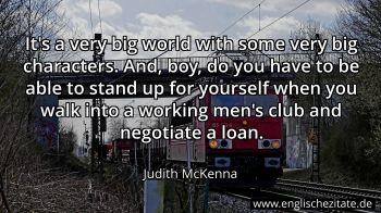 Englisches Zitat von Judith McKenna als Bild