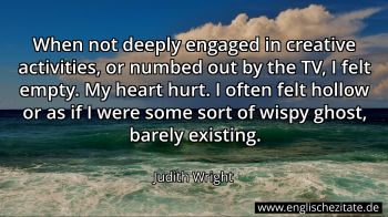 Englisches Zitat von Judith Wright als Bild