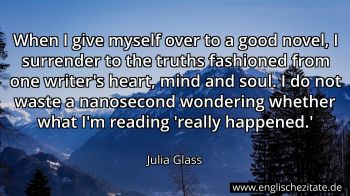 Englisches Zitat von Julia Glass als Bild