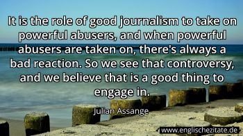 Englisches Zitat von Julian Assange als Bild