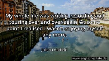 Englisches Zitat von Juliana Hatfield als Bild