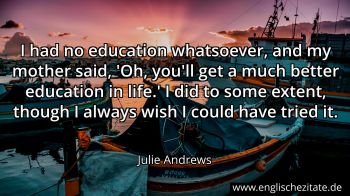 Englisches Zitat von Julie Andrews als Bild