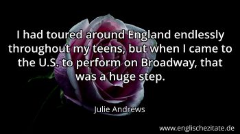 Englisches Zitat von Julie Andrews als Bild
