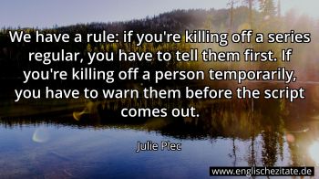 Englisches Zitat von Julie Plec als Bild