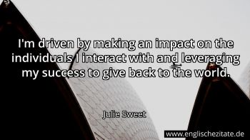 Englisches Zitat von Julie Sweet als Bild
