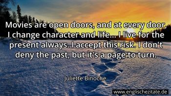 Englisches Zitat von Juliette Binoche als Bild